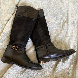 Tory Burch Black Riding Boots